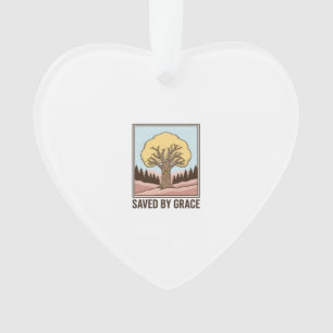 Durch Gnade gerettet, Christlicher Baum, Vintage-S Ornament
