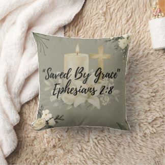 „Durch Gnade gerettet“Christliches Kissen  | Ephes