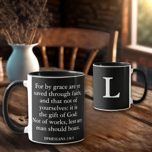 Durch Gnade Gerettet KJV Bibelvers Christliches Mo Tasse