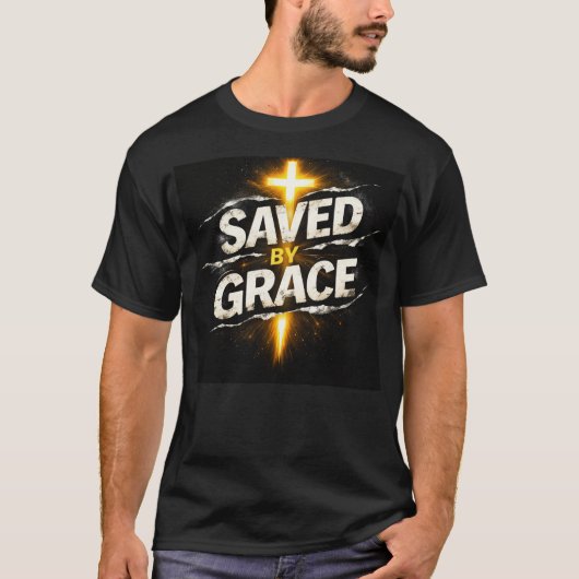 Durch Gnade gerettetes T-Shirt (Vorderseite)