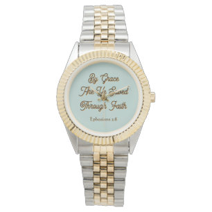 Durch Gnade seid ihr gerettet Epheser 2 Schrift Armbanduhr
