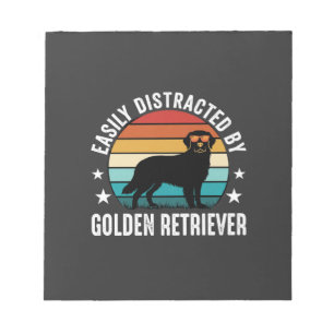 Durch Golden Retriever Retro-Sonnenuntergang leich Notizblock