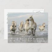Durch Gott werden wir Valitly Psalm 108:13 tun Postkarte (Vorne/Hinten)