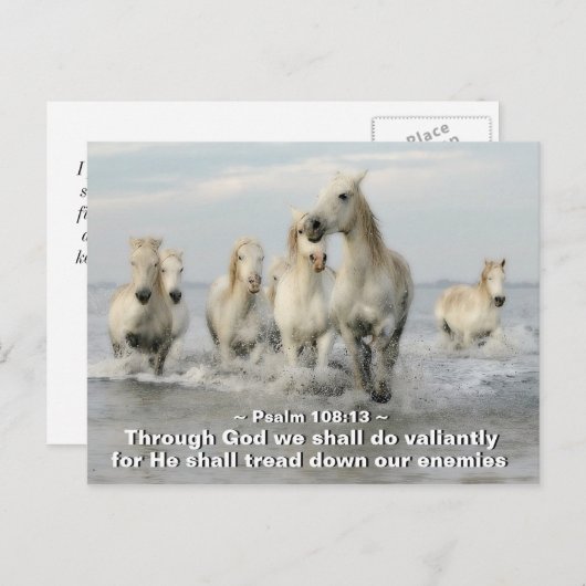 Durch Gott werden wir Valitly Psalm 108:13 tun Postkarte (Vorne/Hinten)