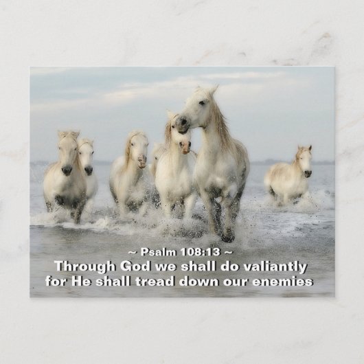 Durch Gott werden wir Valitly Psalm 108:13 tun Postkarte (Vorderseite)