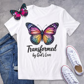 Durch Gottes Liebe-Schmetterling-Shirt verändert Tri-Blend Shirt