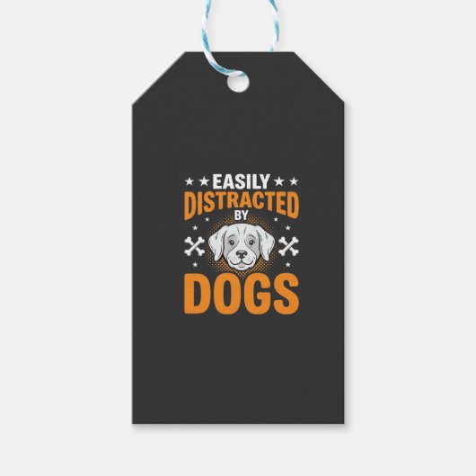 Durch Hunde Leicht Ablenkbar Geschenkanhänger (Vorderseite)