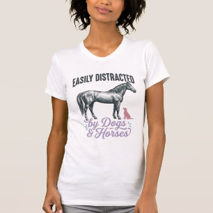 Durch Hunde und Pferde leicht abgelenktes Shirt-De T-Shirt