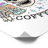 Durch Iccied Coffee and Angstzustände Mental Healt Poster (Ecke)