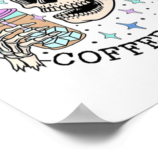 Durch Iccied Coffee and Angstzustände Mental Healt Poster (Ecke)