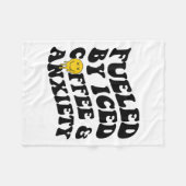 Durch Iccied Coffee und Angst psychische Gesundhei Fleecedecke (Vorderseite (Horizontal))