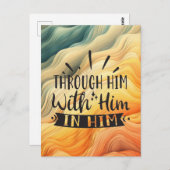 Durch ihn mit Ihm Postkarte (Vorne/Hinten)