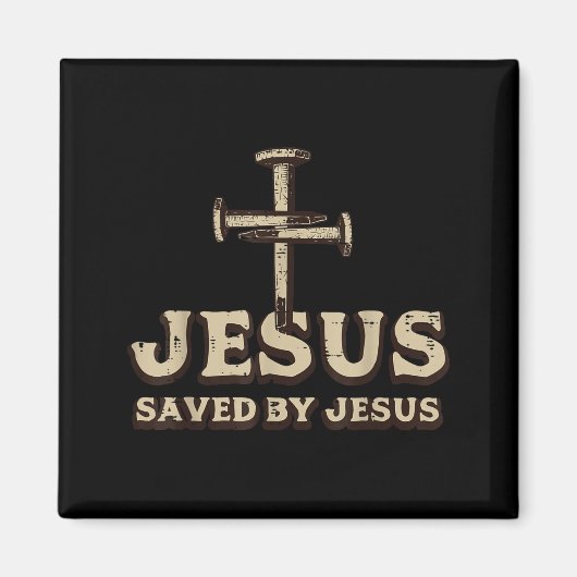 Durch Jesu Kreuz gerettet Christlich religiöser Go Magnet (Vorne)