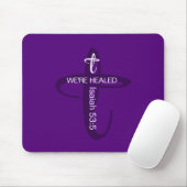 Durch Jesus geheilt Bibelvers Christlicher Glaube  Mousepad (Mit Mouse)