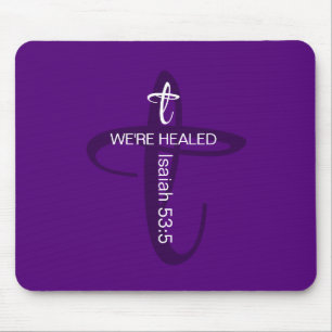 Durch Jesus geheilt Bibelvers Christlicher Glaube Mousepad