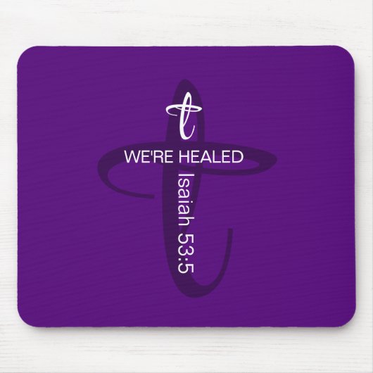 Durch Jesus geheilt Bibelvers Christlicher Glaube  Mousepad (Vorne)