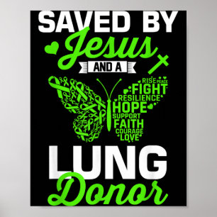 Durch Jesus gerettet Ein Empfänger einer Lungentra Poster