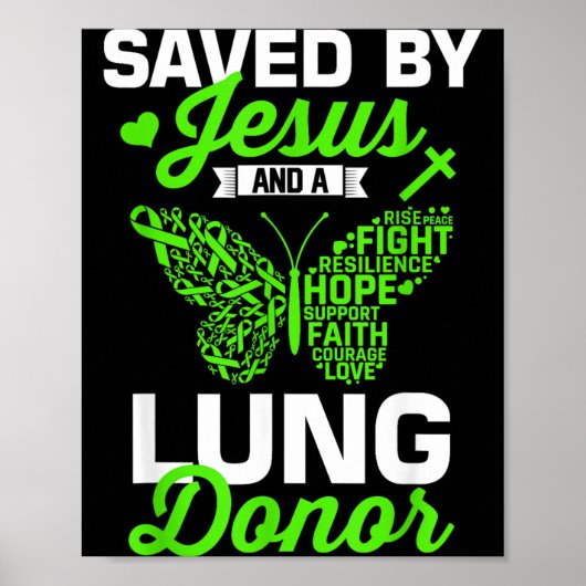 Durch Jesus gerettet Ein Empfänger einer Lungentra Poster (Vorne)