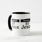 Durch Jesus Versichert Christlicher Glaube Über An Tasse (Vorderseite Links)