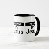 Durch Jesus Versichert Christlicher Glaube Über An Tasse (VorderseiteRechts)