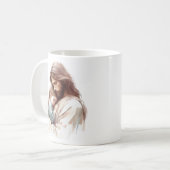 Durch Jesus wird Kraft gefunden Luxus Kaffeetasse (Vorderseite Links)