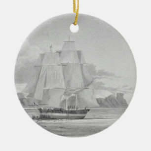 Durch junges Eis im September 1824 von 'J segeln Keramik Ornament