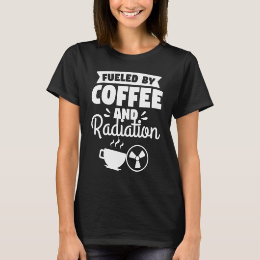 Durch Kaffee und Strahlen angeregt X Krasse Techni T-Shirt (Vorderseite)