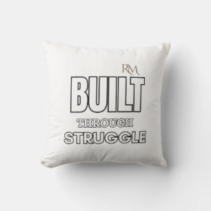 Durch Kampf Errichtet Zitat T-Shirt Motivierend Kissen