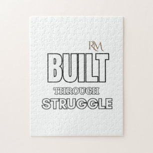 Durch Kampf Errichtet Zitat T-Shirt Motivierend Puzzle
