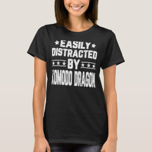 Durch Komodo-Drache Reptilien leicht ablenkbar T-Shirt