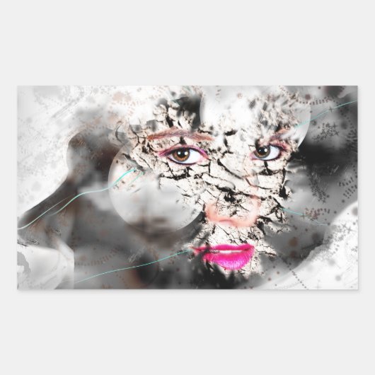 DURCH KREATIVE KUNST RECHTECKIGER AUFKLEBER (Vorderseite)