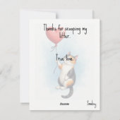 💘🐈Durch Liebe geweckt Feiertagskarte (Rückseite)