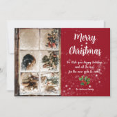 Durch Mattierte Fenster und Schnee-Foto Karte (Vorderseite)