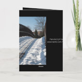 Durch mein Fenster Feiertagskarte (Rückseite)