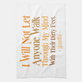 Durch mein Sinneszitat Gandhi Küchentuch (Vertikal)