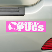 DURCH MÖPSEN ERHÖHT Rosa Autoaufkleber (Auf Auto)