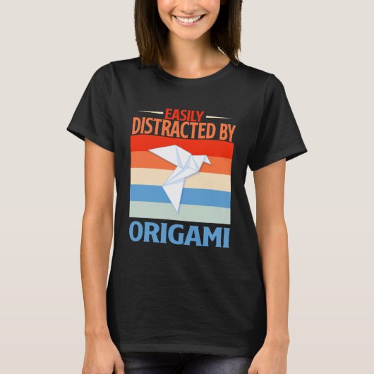 Durch Origami leicht abgelenkt T-Shirt (Vorderseite)