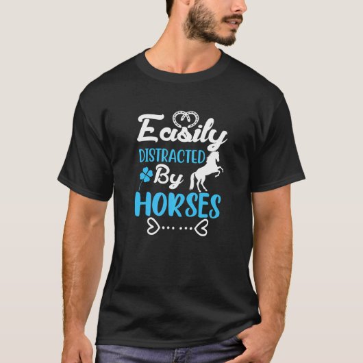 Durch Pferde leicht ablenkbar 1 T-Shirt (Vorderseite)