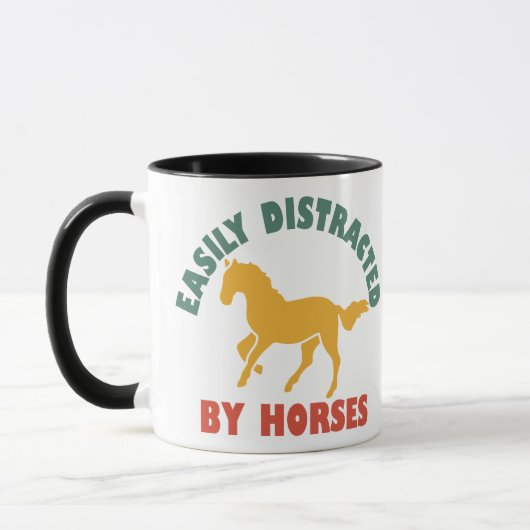 Durch Pferde leicht ablenkbar Tasse (Links)