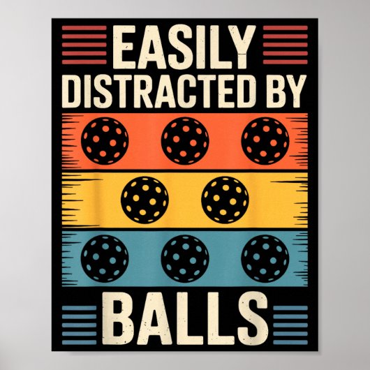 Durch Pickleball leicht abgelenkt  Poster (Vorne)
