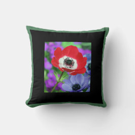 DURCH PILLOW HAPPY ROT POPPY MONOGRAM KISSEN