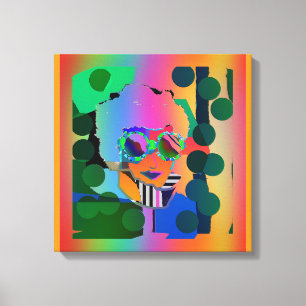 Durch reflektierte Linsen betrachtet Leinwanddruck