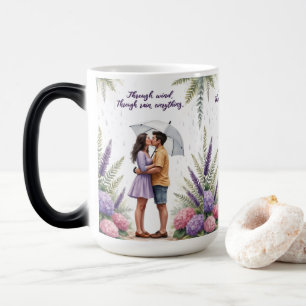 Durch Regen und Liebe - Romantische Couple-Tasse Verwandlungstasse