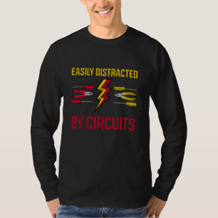 Durch Schaltkreise abgelenkt Ironic Electrician Ha T-Shirt