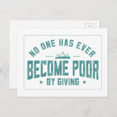 durch Schenkung Postkarte (Vorne/Hinten)