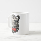 Durch Schmerz Geschaffenes Design Kaffeetasse (Vorderseite Links)