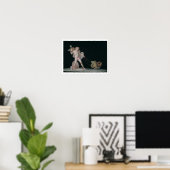 Durch Schmetterlinge angefangene Kupide (Öl auf Ta Poster (Heimbüro)
