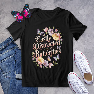 Durch Schmetterlinge leicht abgelenkt: Florales He Tri-Blend Shirt