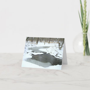 DURCH SCHNEEBEDECKTE HOLZnotecard Karte