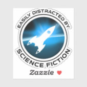 Durch Science-Fiction leicht ablenkbar Aufkleber (Blatt)